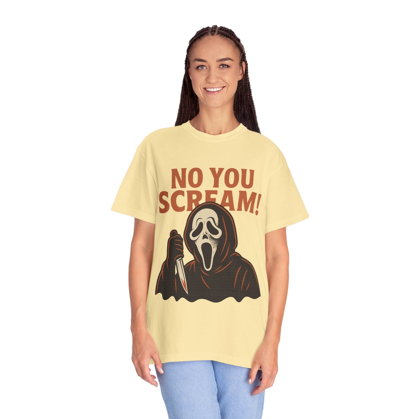Unisex Horror-Themed T-shirt | Fun Scream Design for Halloween, Costume Parties, Movie Nights, Gift for Horror Fans