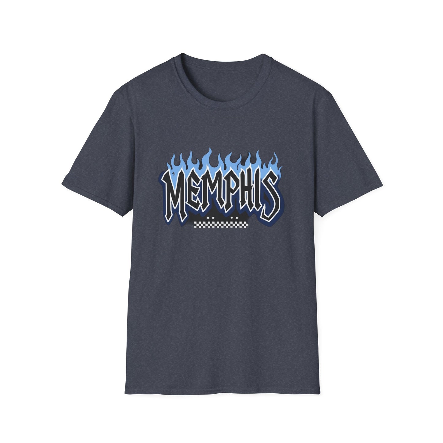 Memphis Flame Graphic T-Shirt, Unisex Tee, Casual Wear, Gift for Music Lovers, Summer Fashion, Graphic Design Shirt