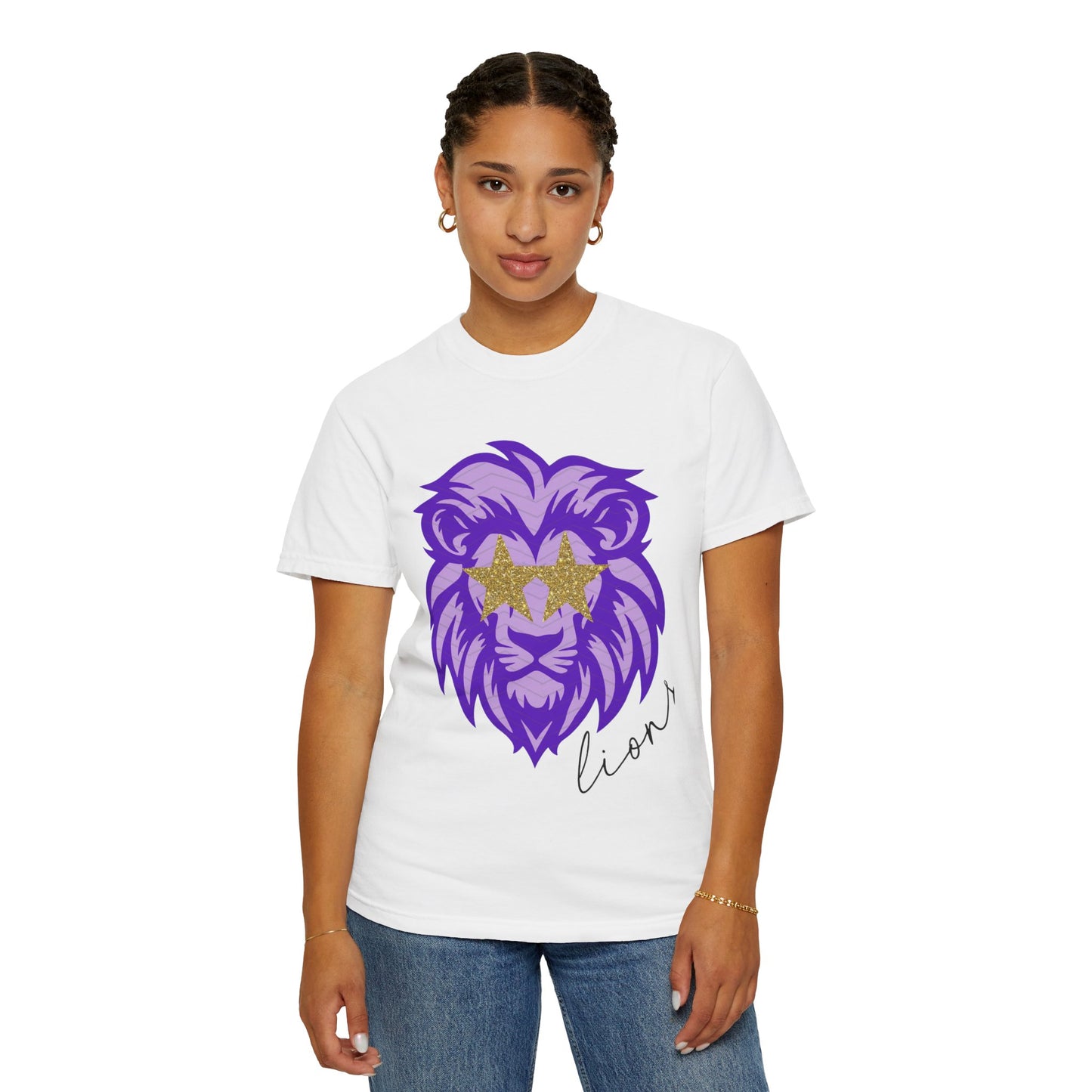 Purple Lion Graphic T-Shirt