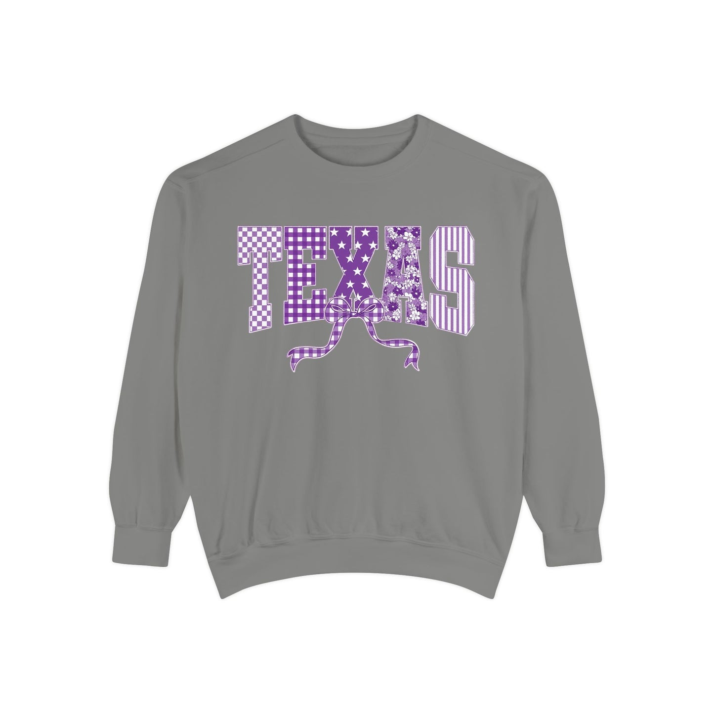 Texas Cowgirl Sweatshirt — Purple Western State Graphic