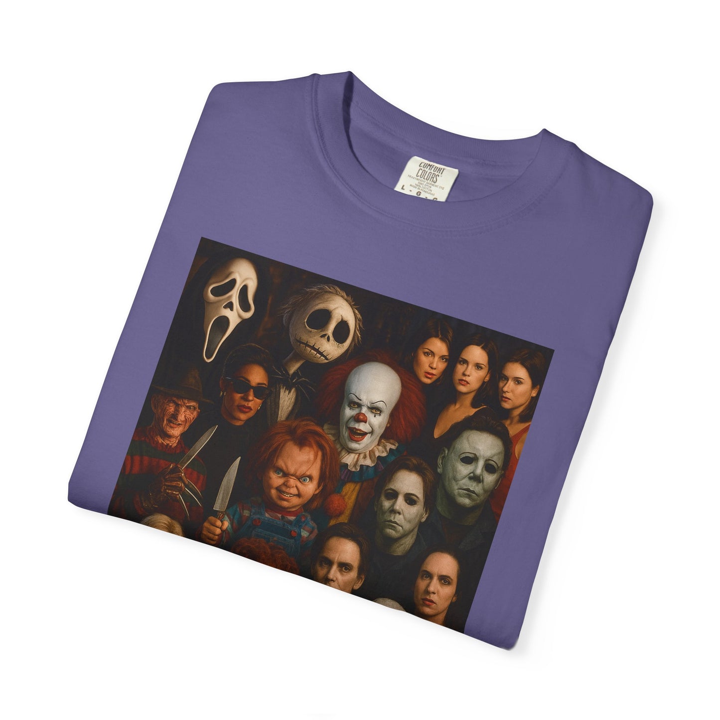 Spooky Halloween T-Shirt | Unisex Garment-Dyed Tee Featuring Iconic Horror Movie Characters, Perfect for Halloween Parties, Horror [...]
