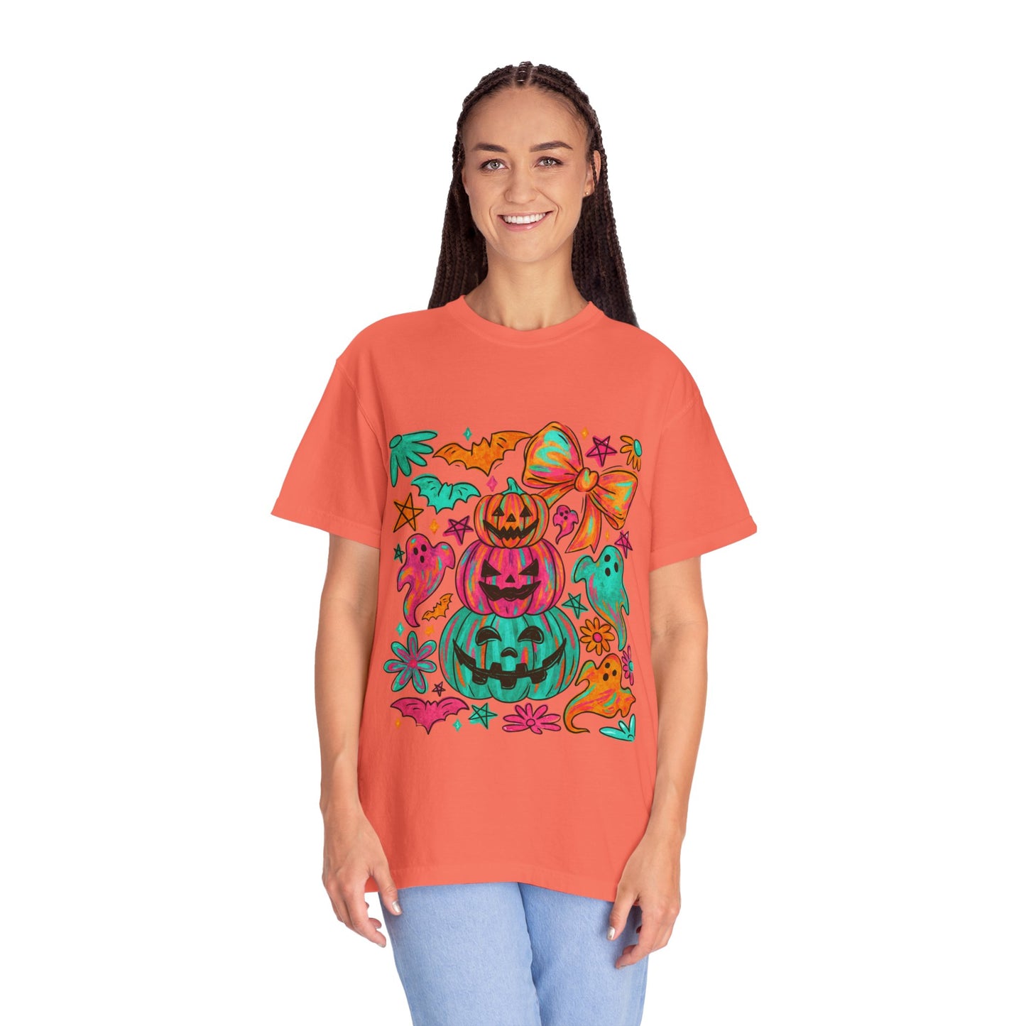 Whimsical Halloween T-Shirt, Perfect for Fall Celebrations, Ghosts & Pumpkins Design, Unisex Tee, Festive Apparel, Halloween Costume
