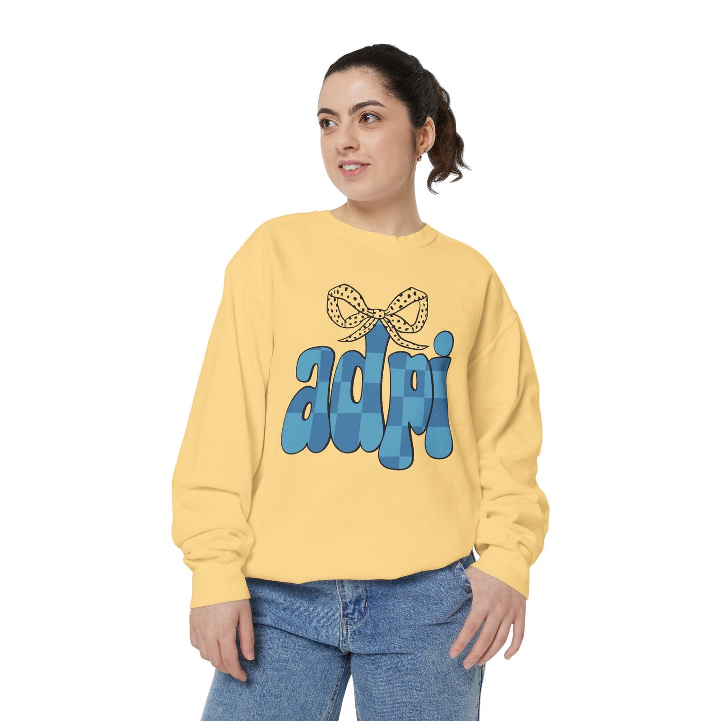 ADeltaPI Bow Design Unisex Sweatshirt - Cozy Casual Wear, comfort colors