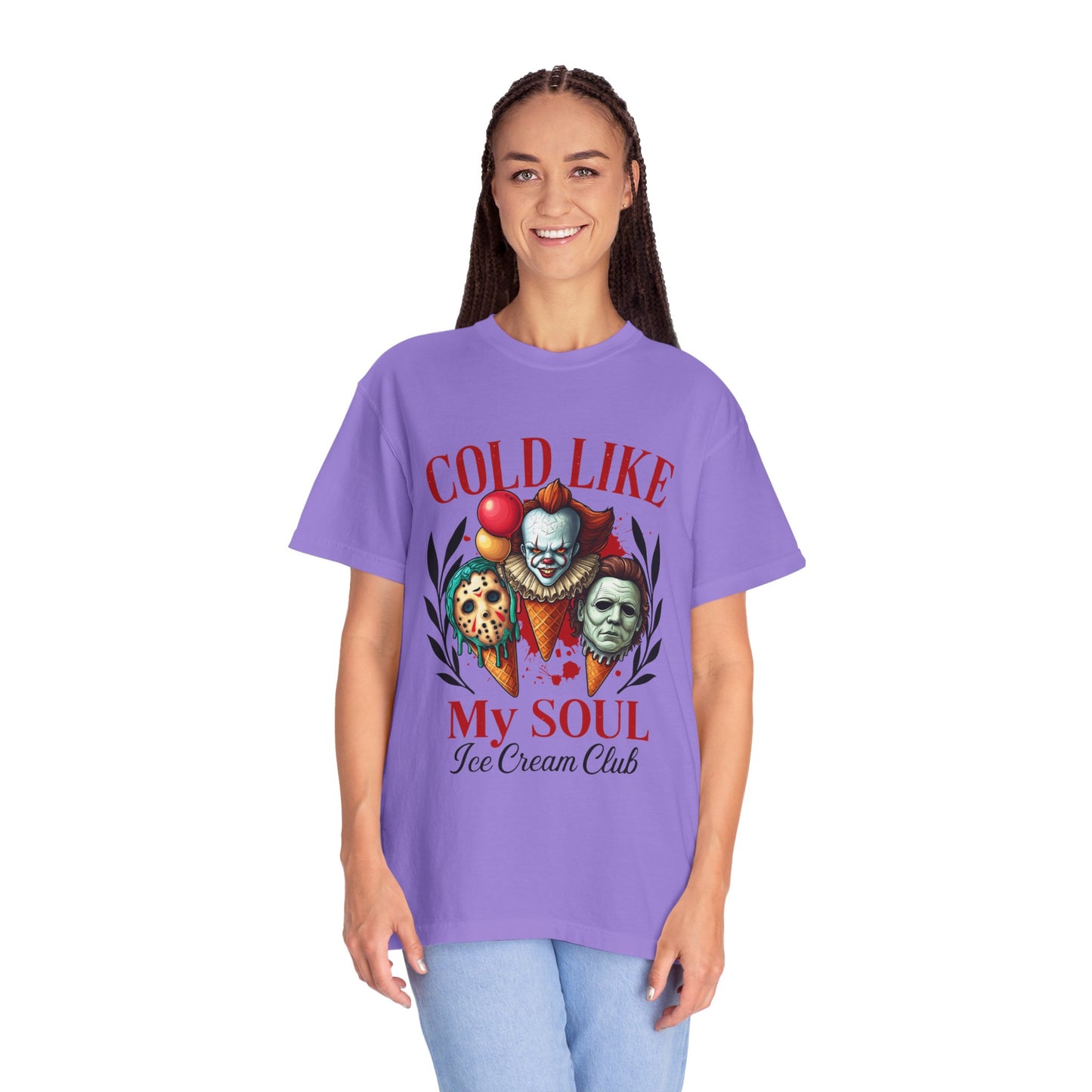 Chilling Soul T-Shirt, Vintage Horror Tee, Unisex Graphic Shirt, Ice Cream Lovers Gift, Fun Movie Merch