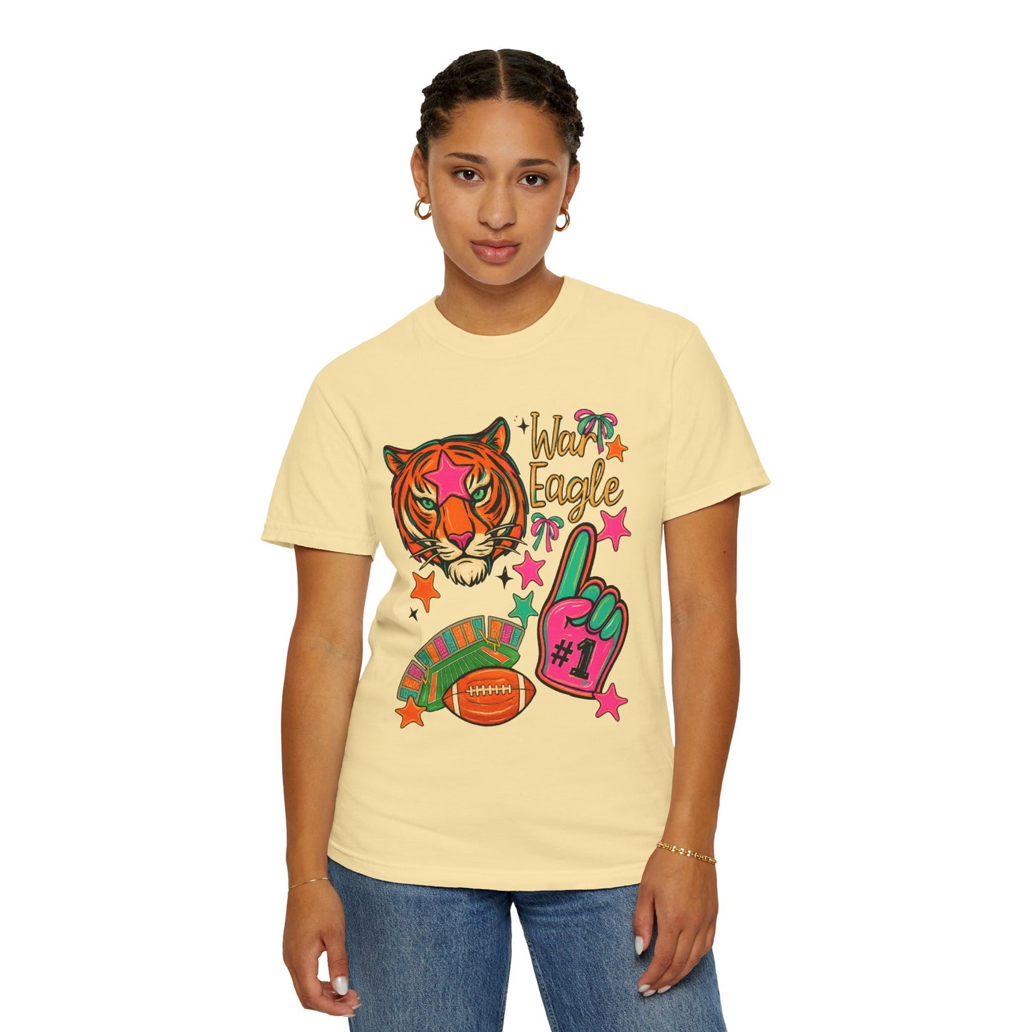 Vintage Preppy Tiger Football Game Day Unisex T-shirt