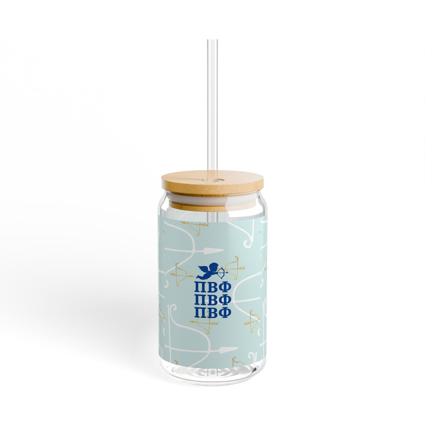 Pi Beta Phi Sipper Glass with Custom Design, Personalized Drinkware, Greek Life, Sorority Gift, Sisterhood