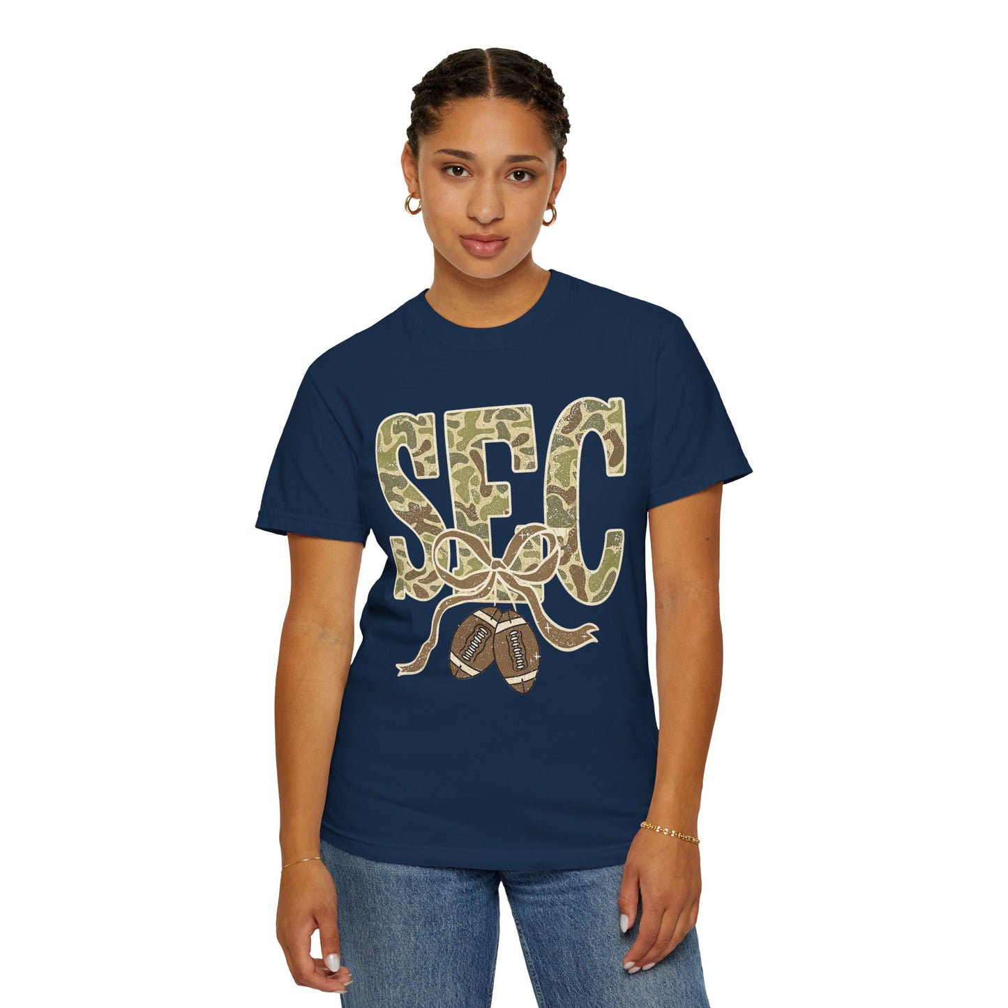 Camo Lettered Unisex T-Shirt - SEC Fan Gear - Gift for Him - Outdoor Wear