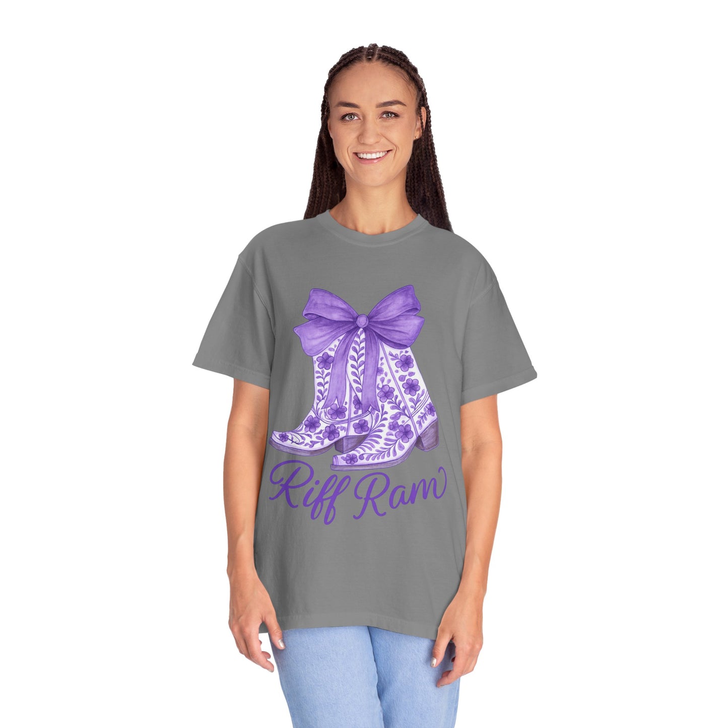 Purple Cowboy Boots T-Shirt | Western Style Tee, Festival Wear, Country Music Shirt, Gift for Horse Lovers, Casual Chic
