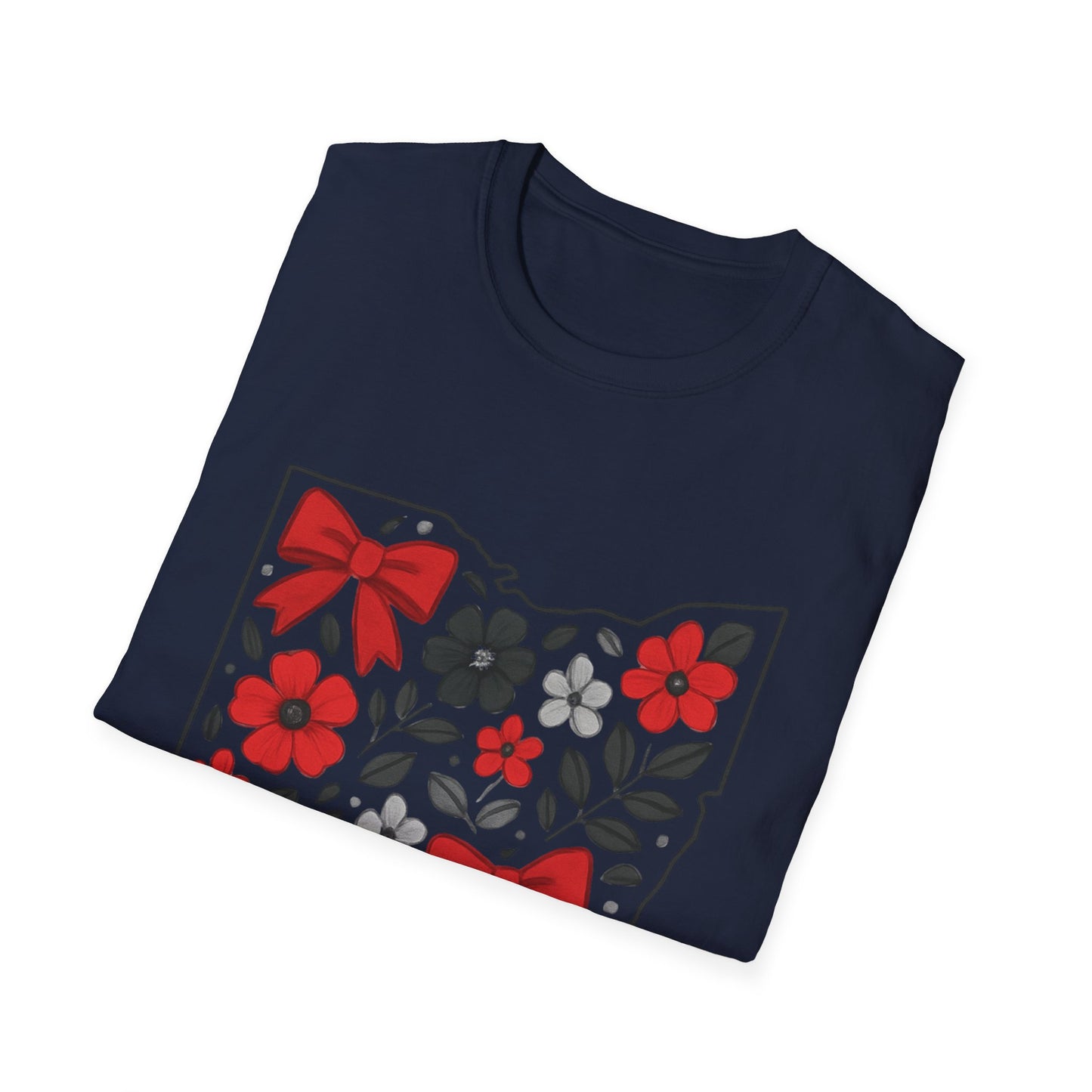Ohio Floral T-Shirt, Unisex Tees, Gift for Her, Vintage Style, Summer Wardrobe Essential, State Pride