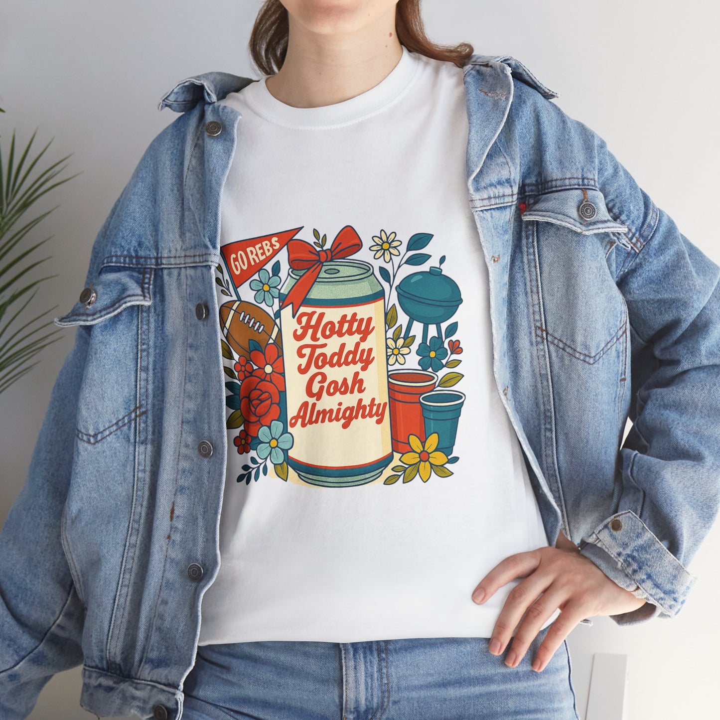Hotty Toddy Heavy Cotton Tee - Unisex Graphic T-Shirt, Casual Wear, College Apparel, Gift for Students, Spring Break Fashion