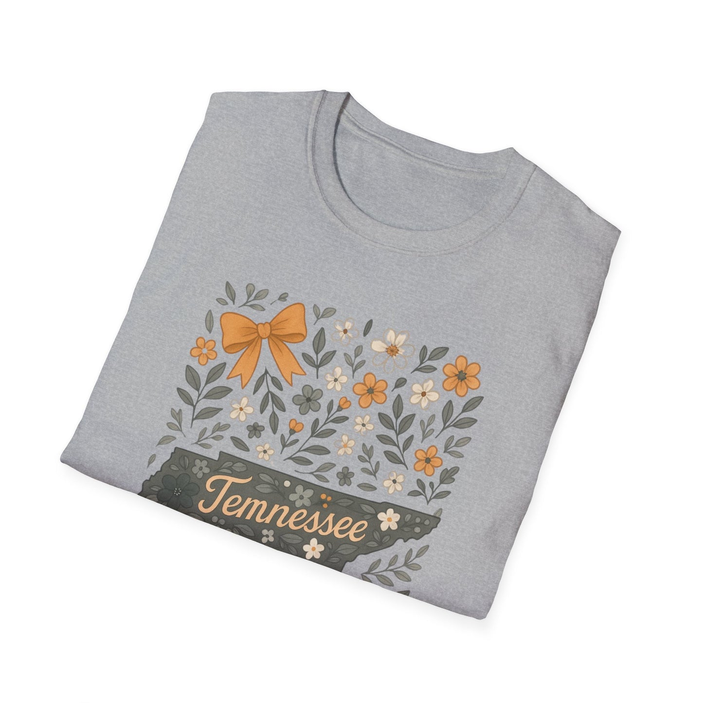 Tennessee Floral T-Shirt, Casual Wear, Gift for Her, Souvenir, Nature Lover Apparel, Spring Outfit