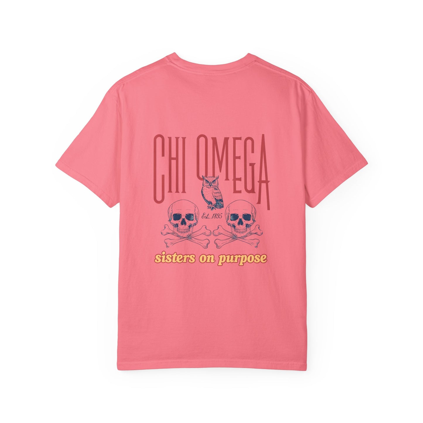 Chi Omega Sister T-Shirt, Sorority Apparel, College Tee, Garment-Dyed Shirt, Greek Life Merchandise, Casual Wear
