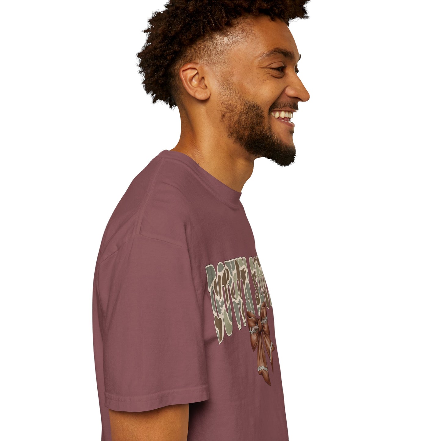 Camo Bow Graphic Tee - Trendy Apparel for Casual Outings and Birthdays