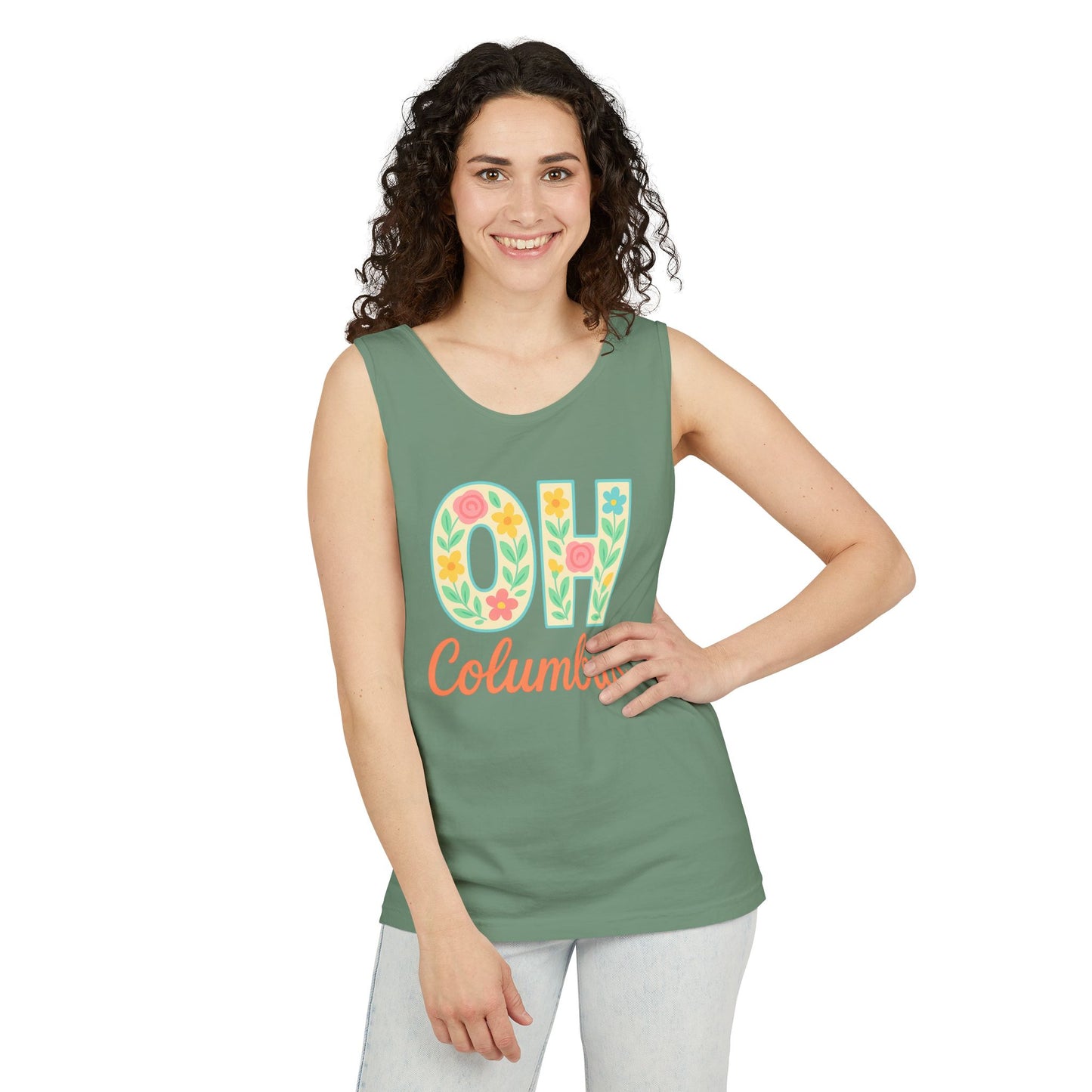 Ohio Spirit Unisex Garment-Dyed Tank Top, College Sports, Casual Wear, Gift for Graduates, Team Pride, Comfort Colors, Graduation Gift, Go Bucks