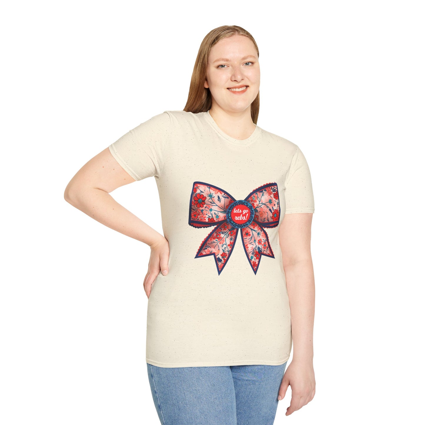 Go rebs coquette bow, Floral Bow T-Shirt | Gift for Her, Casual Wear, Birthday Party, Spring Fashion, Cute Graphic Tee