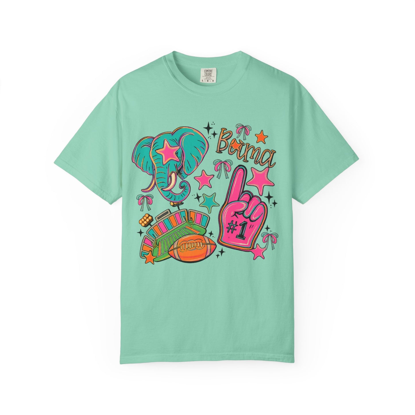 Preppy Neon Elephant Fan T-Shirt