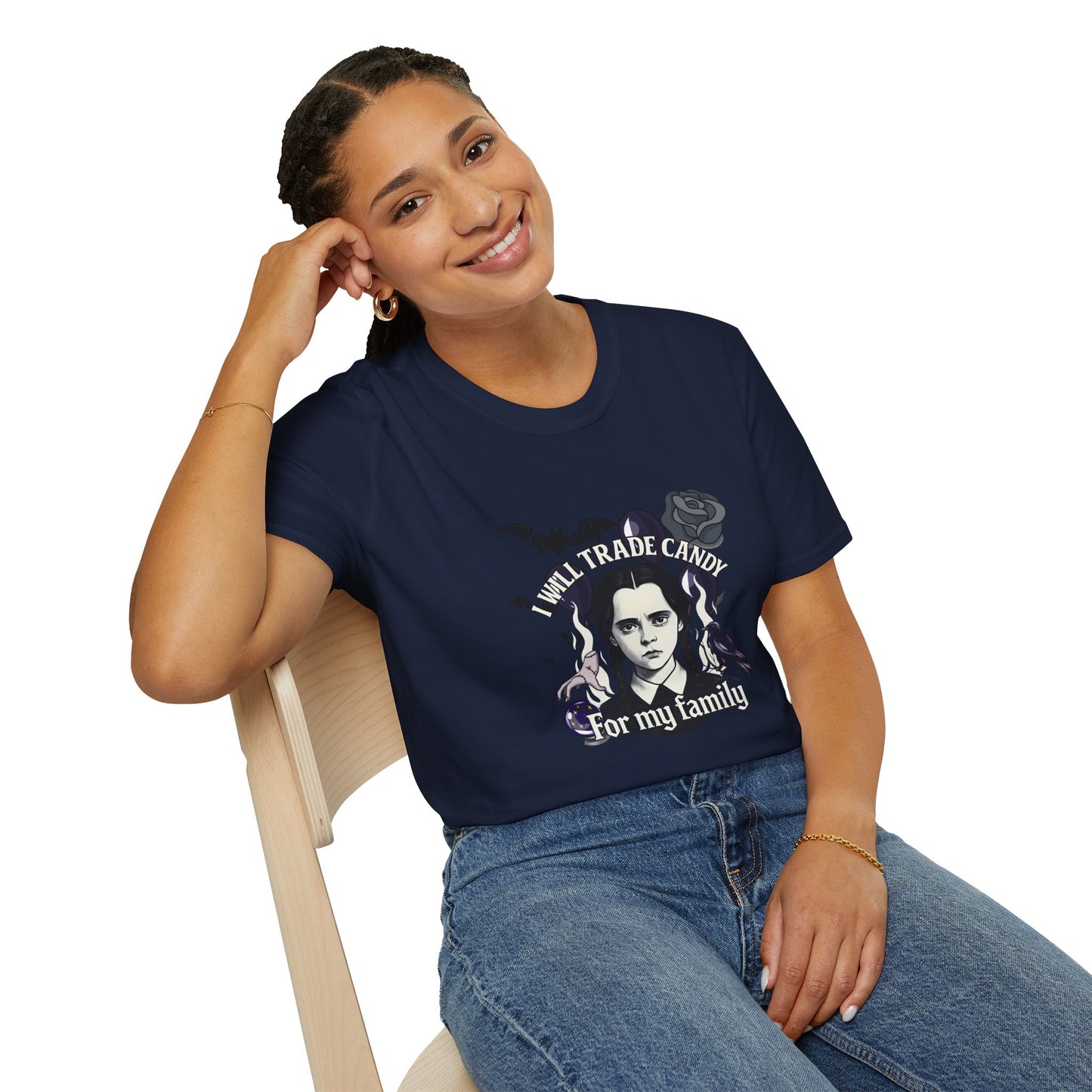 Gothic Family Tribute Unisex Tee - Halloween Dark Aesthetic Apparel