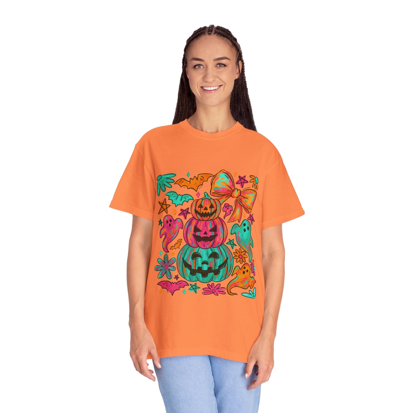 Whimsical Halloween T-Shirt, Perfect for Fall Celebrations, Ghosts & Pumpkins Design, Unisex Tee, Festive Apparel, Halloween Costume