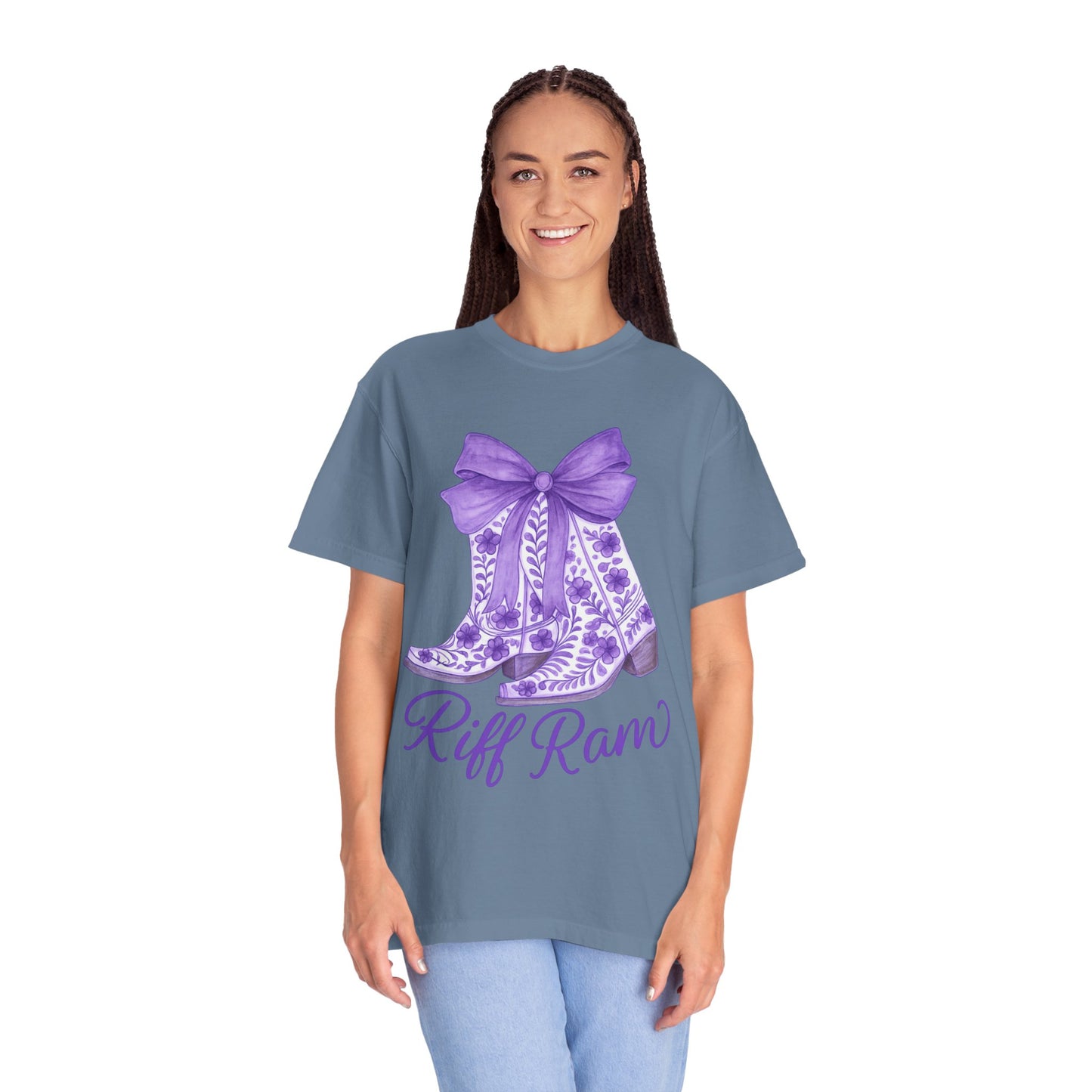 Purple Cowboy Boots T-Shirt | Western Style Tee, Festival Wear, Country Music Shirt, Gift for Horse Lovers, Casual Chic
