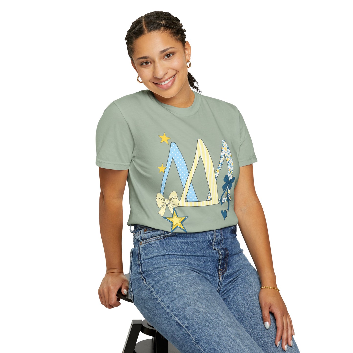 Whimsical yellow and blue Graphic T-Shirt