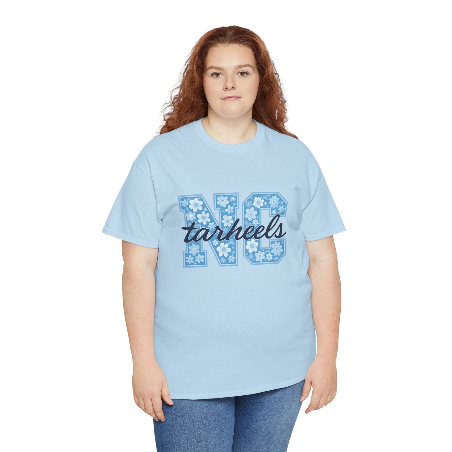 North Carolina Tarheels Unisex Heavy Cotton Tee, College Spirit Wear, Men's and Women's Casual T-Shirt, School Pride Apparel, Gift for Fans