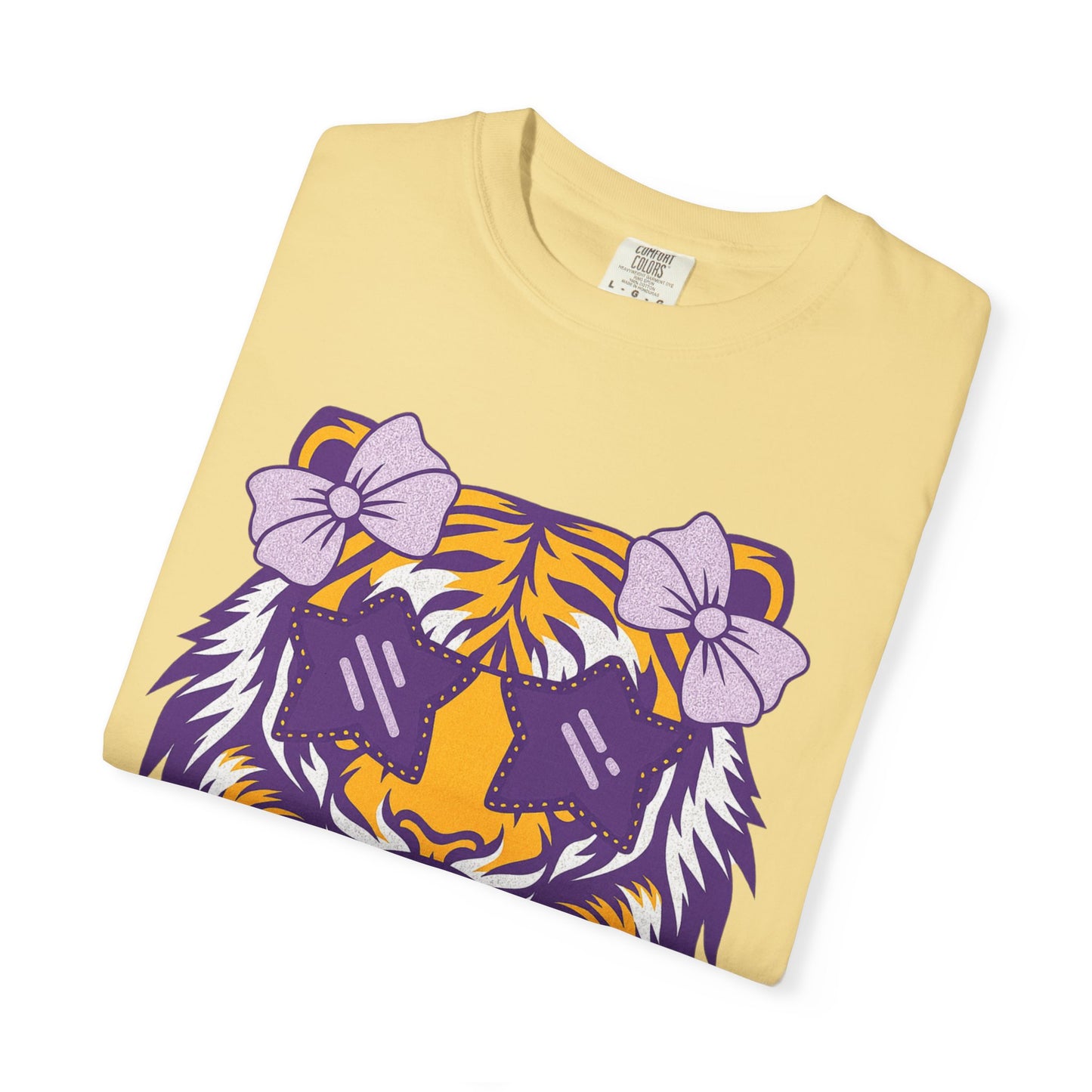 Ragin Cajun Bow Bubble Tiger T-Shirt - Casual Wear and Gift for Animal Lovers