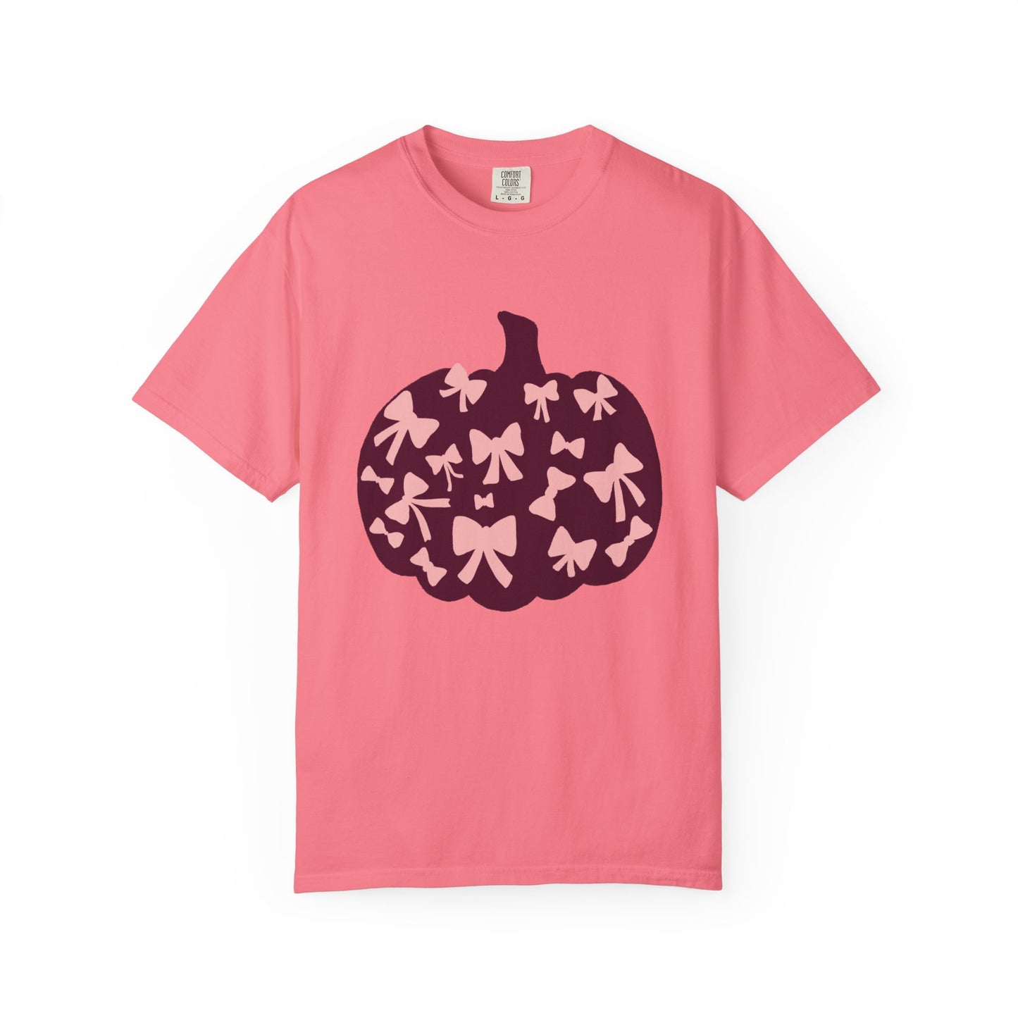 Pumpkin Bow Graphic Tee | Unisex Fall T-Shirt, Halloween Top, Cute Autumn Shirt, Gift for Her, Festival Wear