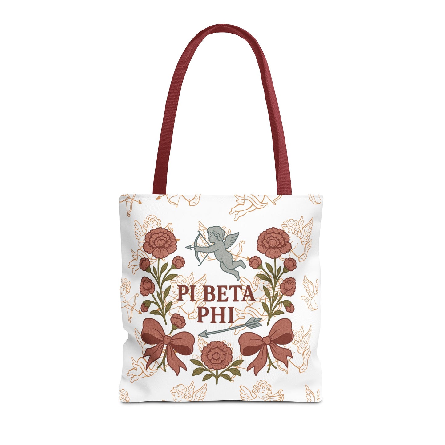 Floral Pi Phi Sorority Tote Bag