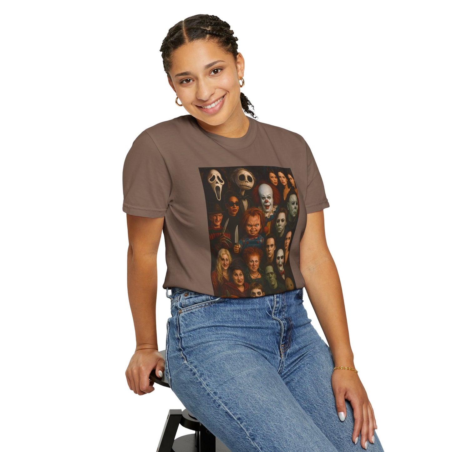 Spooky Halloween T-Shirt | Unisex Garment-Dyed Tee Featuring Iconic Horror Movie Characters, Perfect for Halloween Parties, Horror [...]