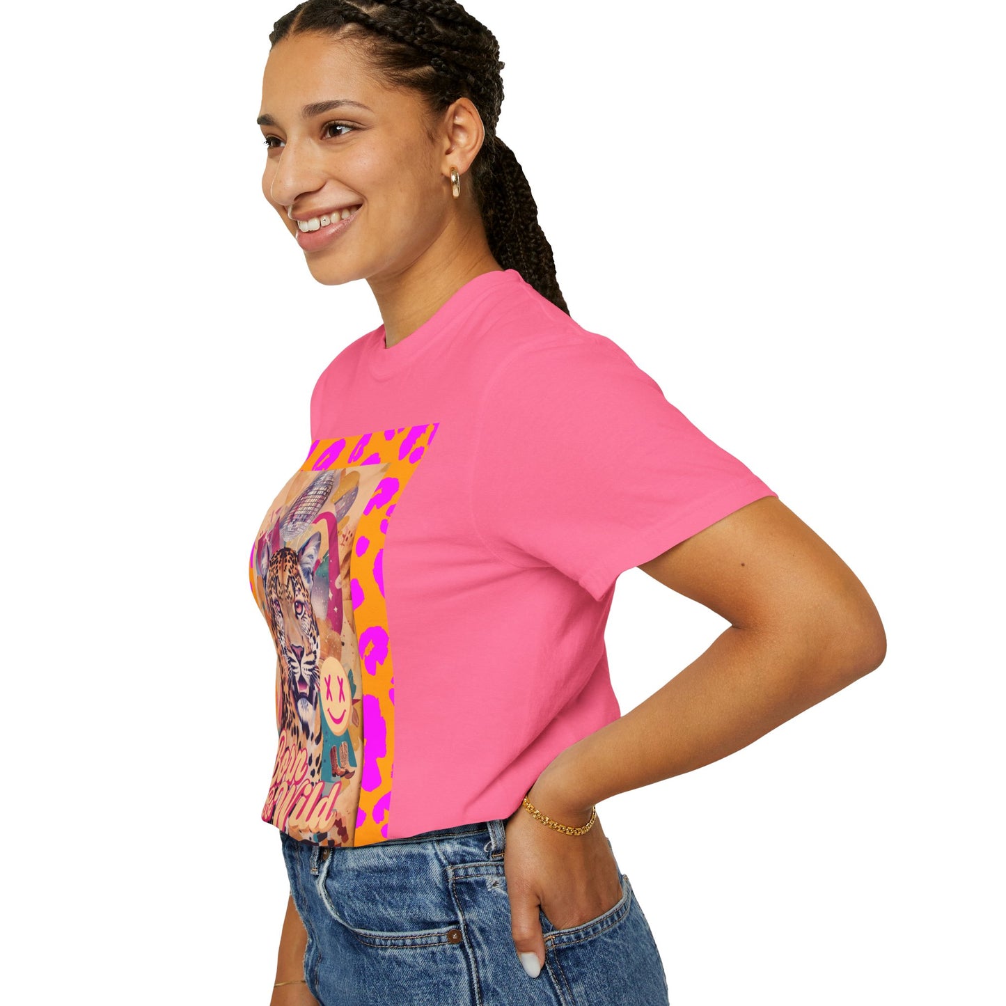 Bold Graphic T-Shirt: Born to Be Wild, Unisex Cotton Tee, Animal Lover Gift, Wild Spirit Apparel, Trendy Casual Wear, Unique Artist Design