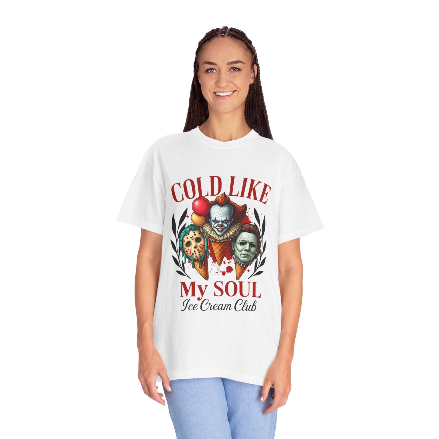 Chilling Soul T-Shirt, Vintage Horror Tee, Unisex Graphic Shirt, Ice Cream Lovers Gift, Fun Movie Merch