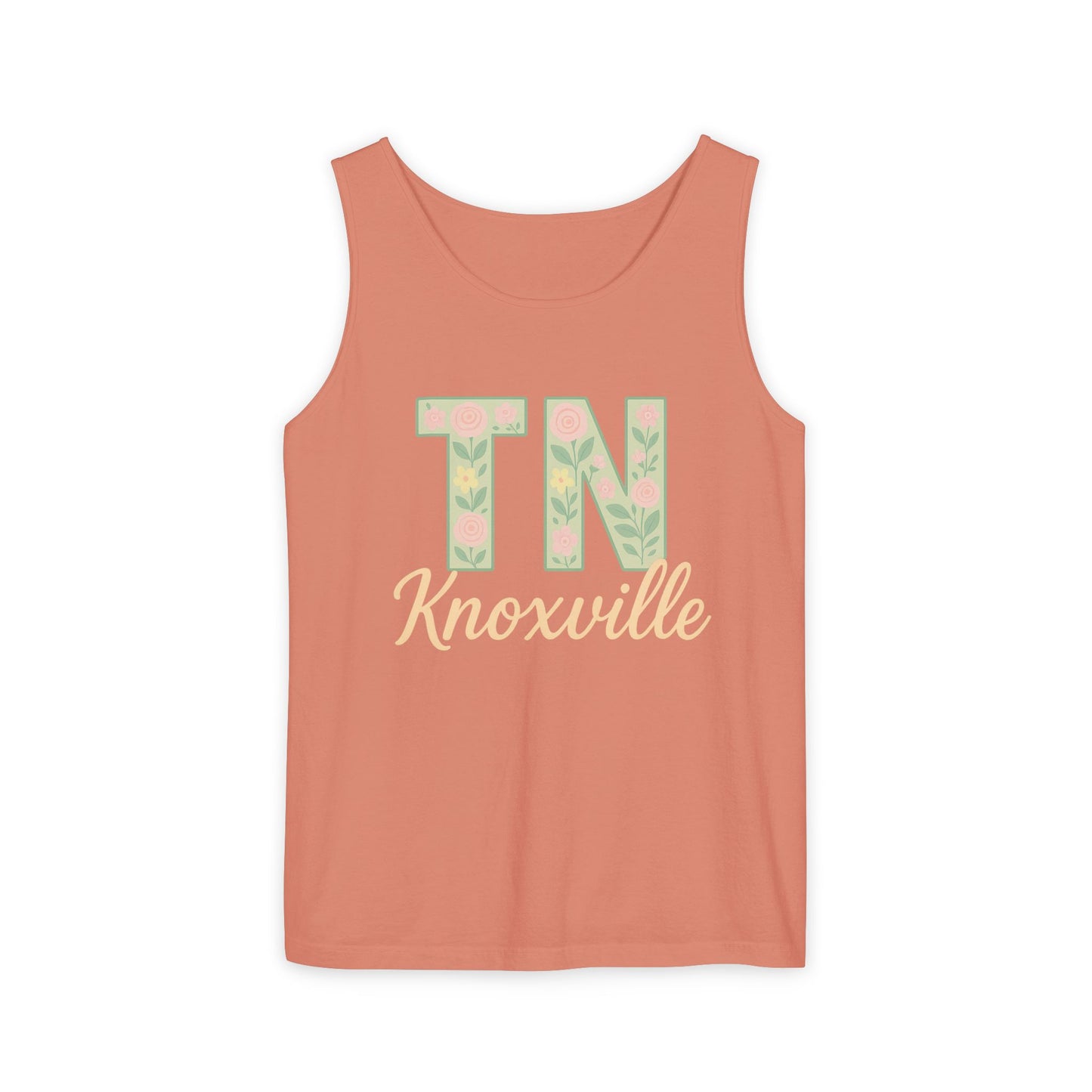 Tennessee Floral Tank Top, Unisex Sleeveless Shirt, Summer Tee, Casual Wear, Gift for Her, Comfort Colors, Graduation Gift, Rocky Top