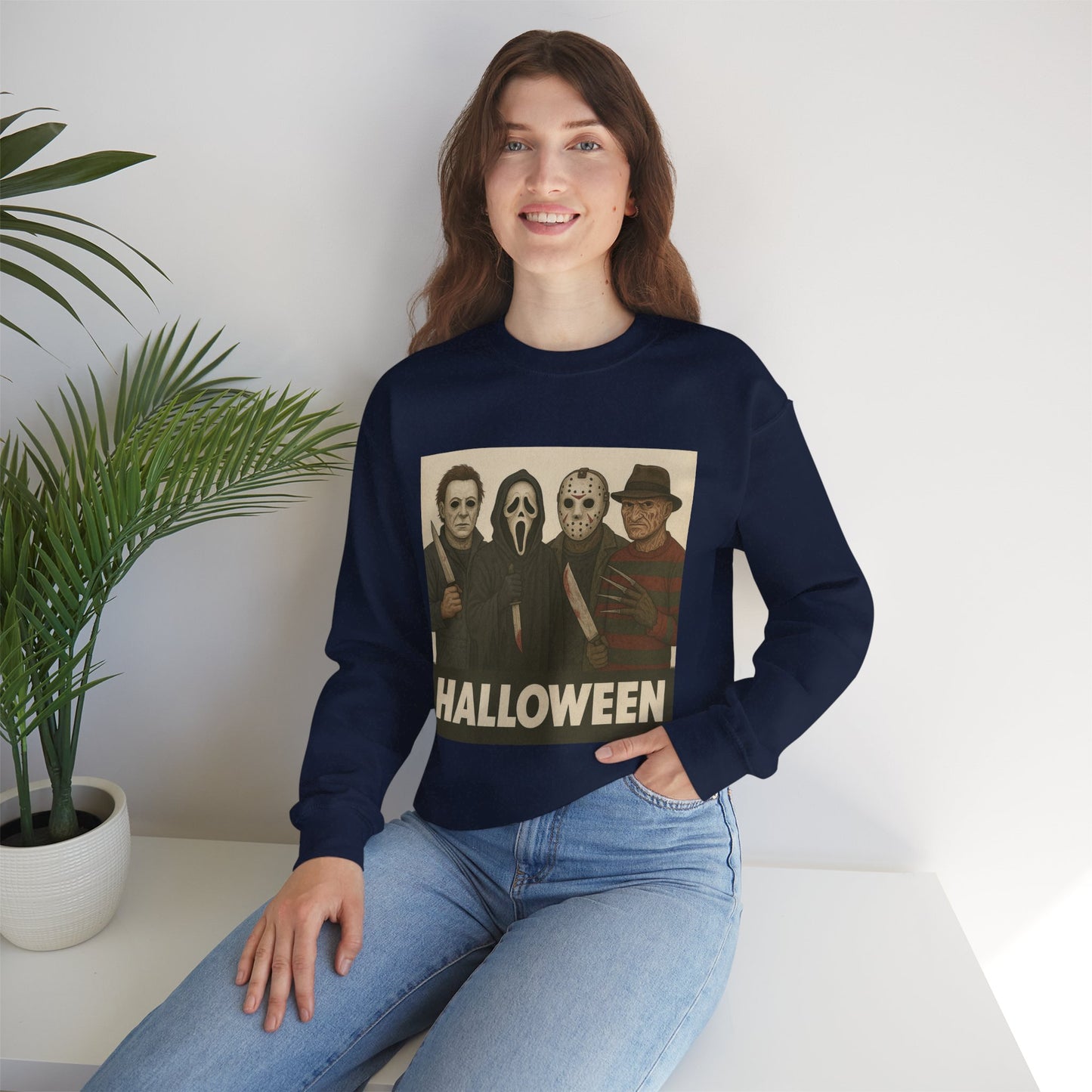 Spooky Movie Crewneck Sweatshirt - Halloween Horror Apparel