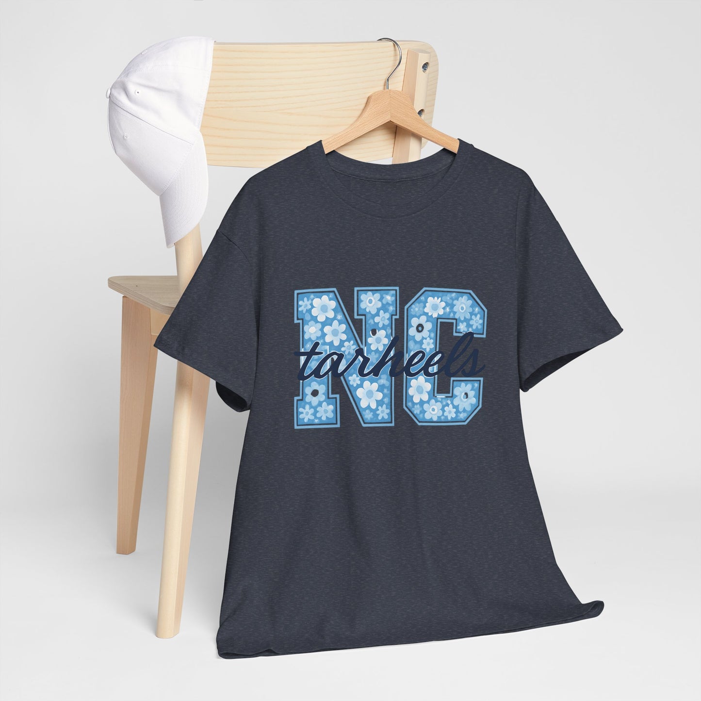 North Carolina Tarheels Unisex Heavy Cotton Tee, College Spirit Wear, Men's and Women's Casual T-Shirt, School Pride Apparel, Gift for Fans