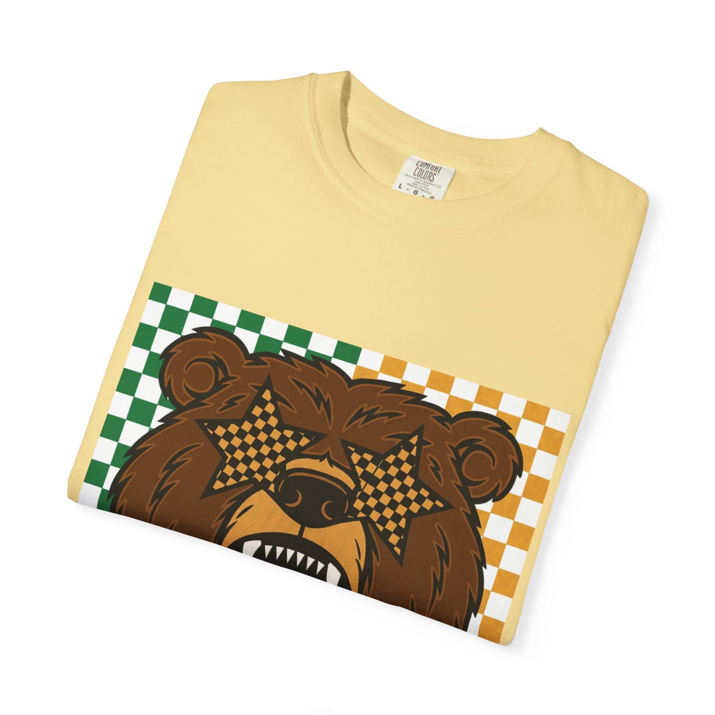 Checkered BU Bear Unisex T-shirt