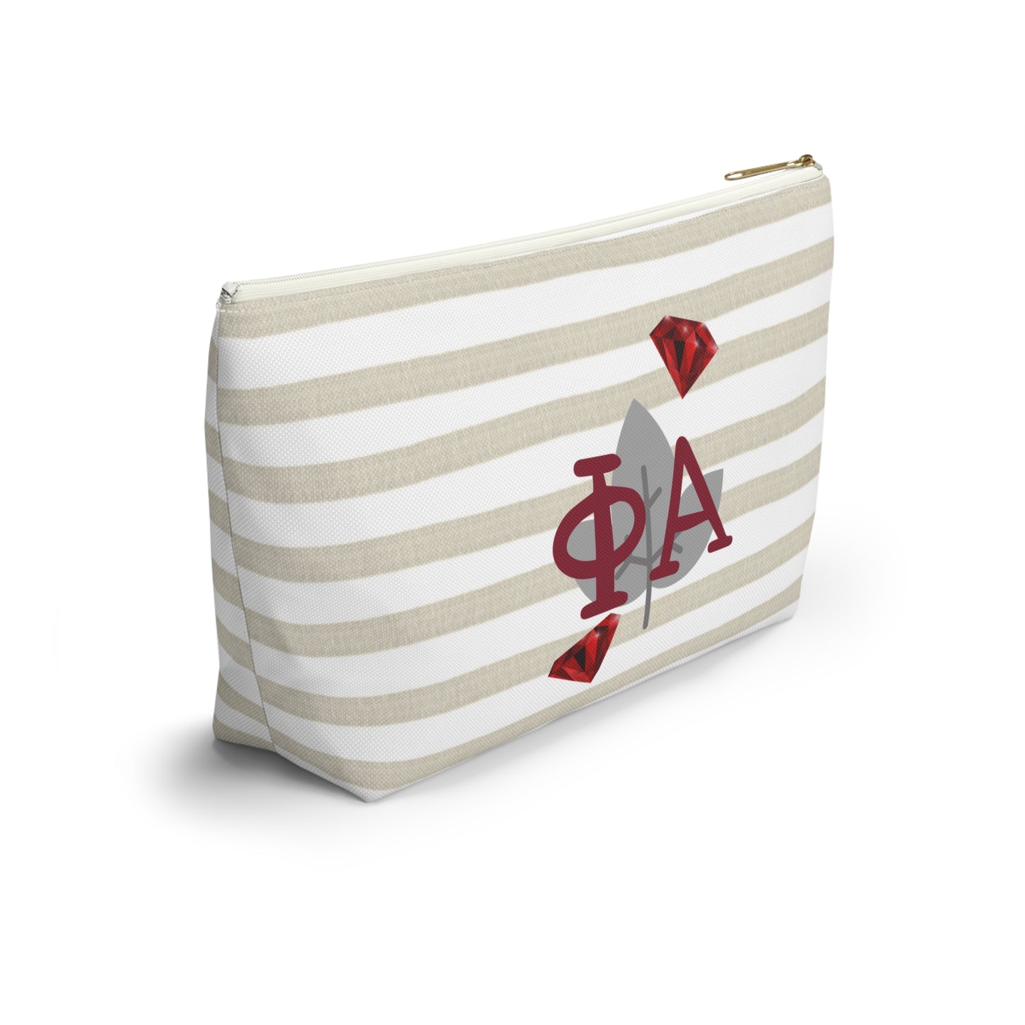 Alpha Phi Chic T-Bottom Accessory Pouch for Sorority Sisters | Makeup Bag, Travel Organizer, Gift for Graduates, Fun Storage