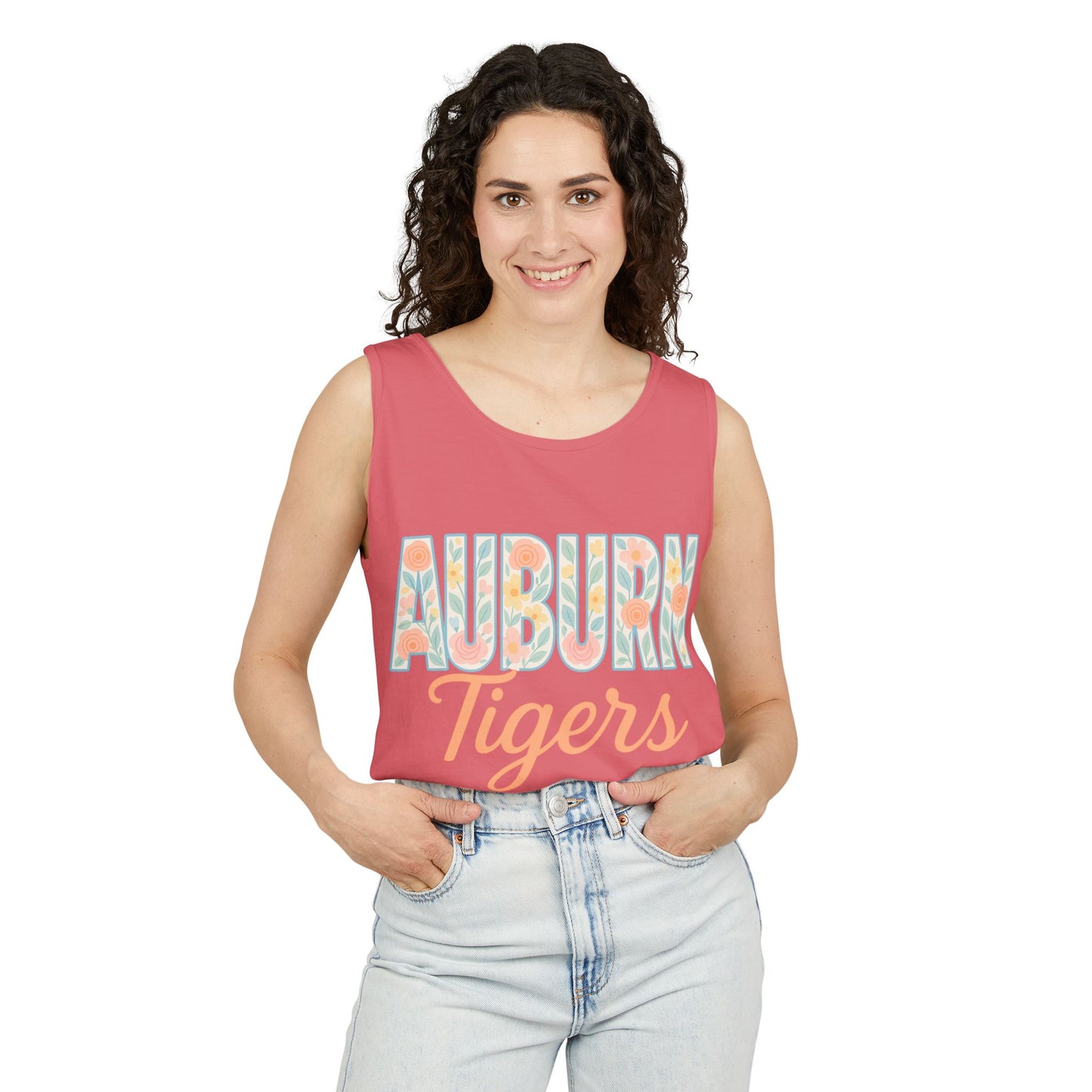 Auburn Tigers Garment-Dyed Tank Top, Summer Fashion, Sports Apparel, College Gear, Gifts for Students, Comfort Colors