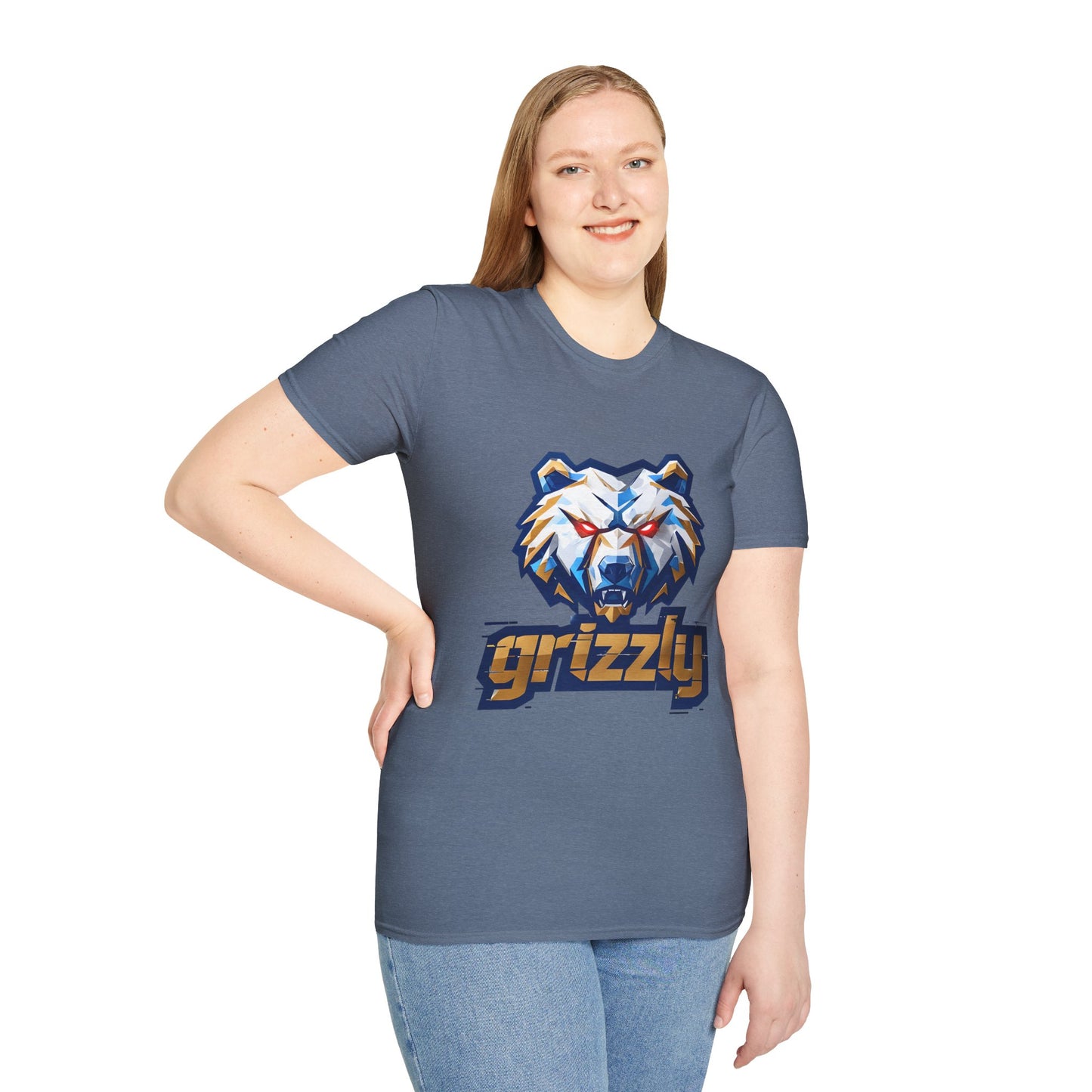 Grizzly Memphis Bear Graphic Tee, Unisex Softstyle T-Shirt, Memphis Basketball Fan, Memphis Grizz, 901, Go Grizz