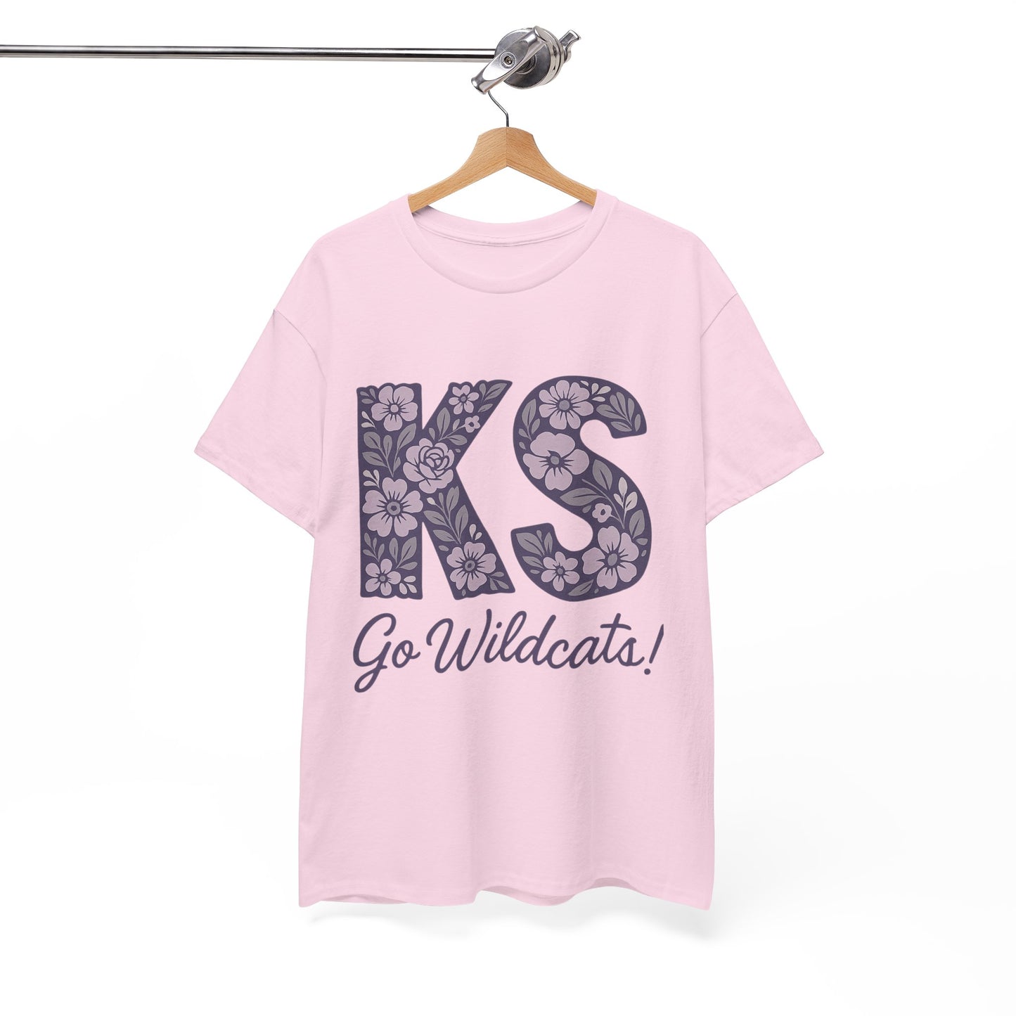 KS Floral Team Spirit Tee: Celebrate Kansas State Wildcats in Style, Perfect for Sports Events, Gifts, & Casual Wear