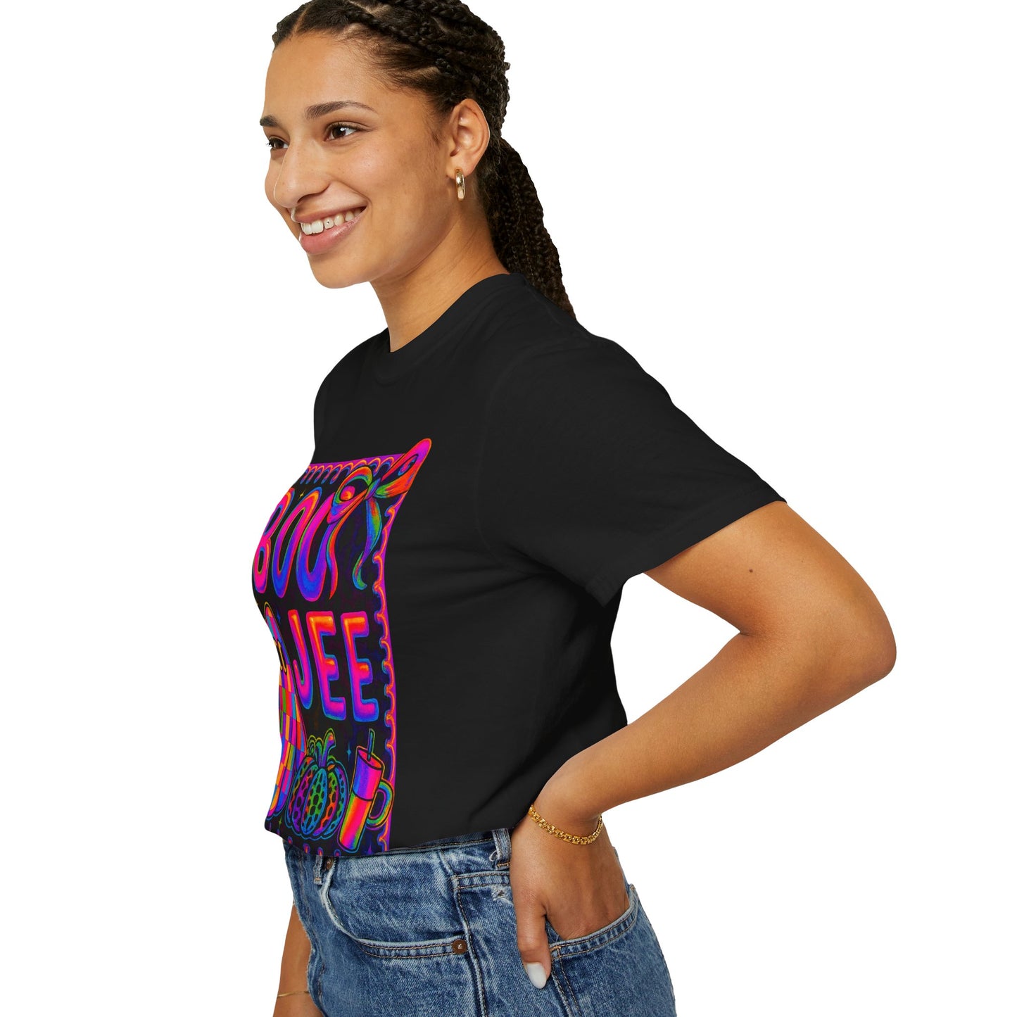 BOOJee Retro Comfort Colors, Garment-Dyed T-shirt, Colorful Graphic Tee, Unisex Streetwear, Fun Gift, Festival Fashion, Vegan Style