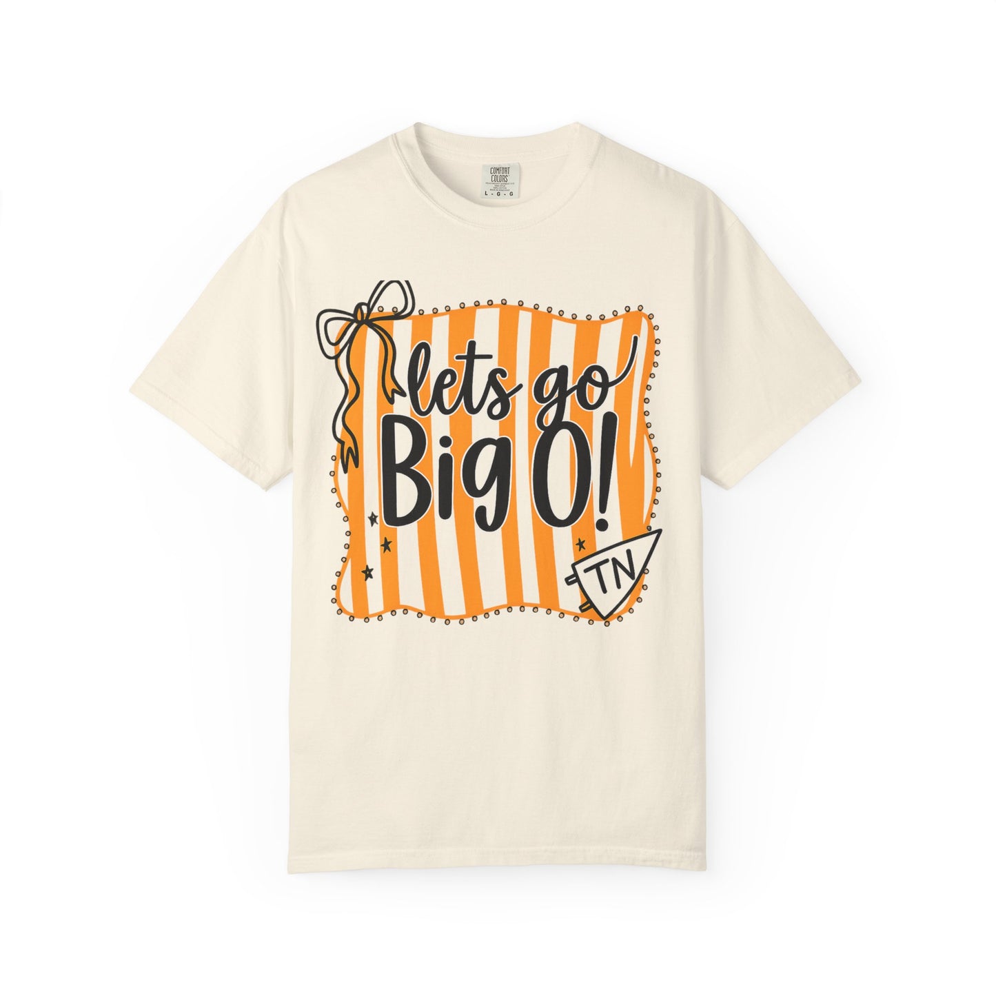 Let's Go Big O! Unisex Garment-Dyed T-Shirt, Sporty Tee, Casual Wear, Game Day Apparel, Fun Gift for Fans, Festival Wear
