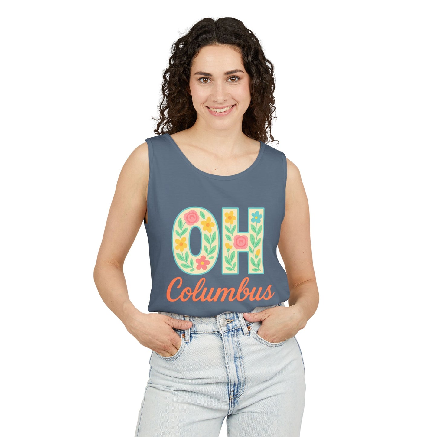 Ohio Spirit Unisex Garment-Dyed Tank Top, College Sports, Casual Wear, Gift for Graduates, Team Pride, Comfort Colors, Graduation Gift, Go Bucks