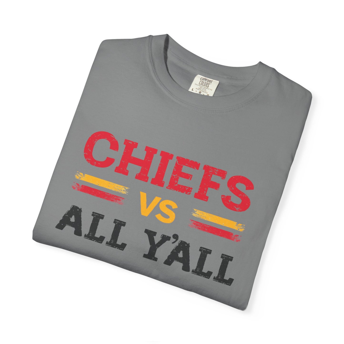 Game Day Humor T-Shirt, Chiefs vs All Y’all Tee, Sports Fan Gift, Unisex Shirt, Tailgate Party Apparel, Football Celebration Shirt