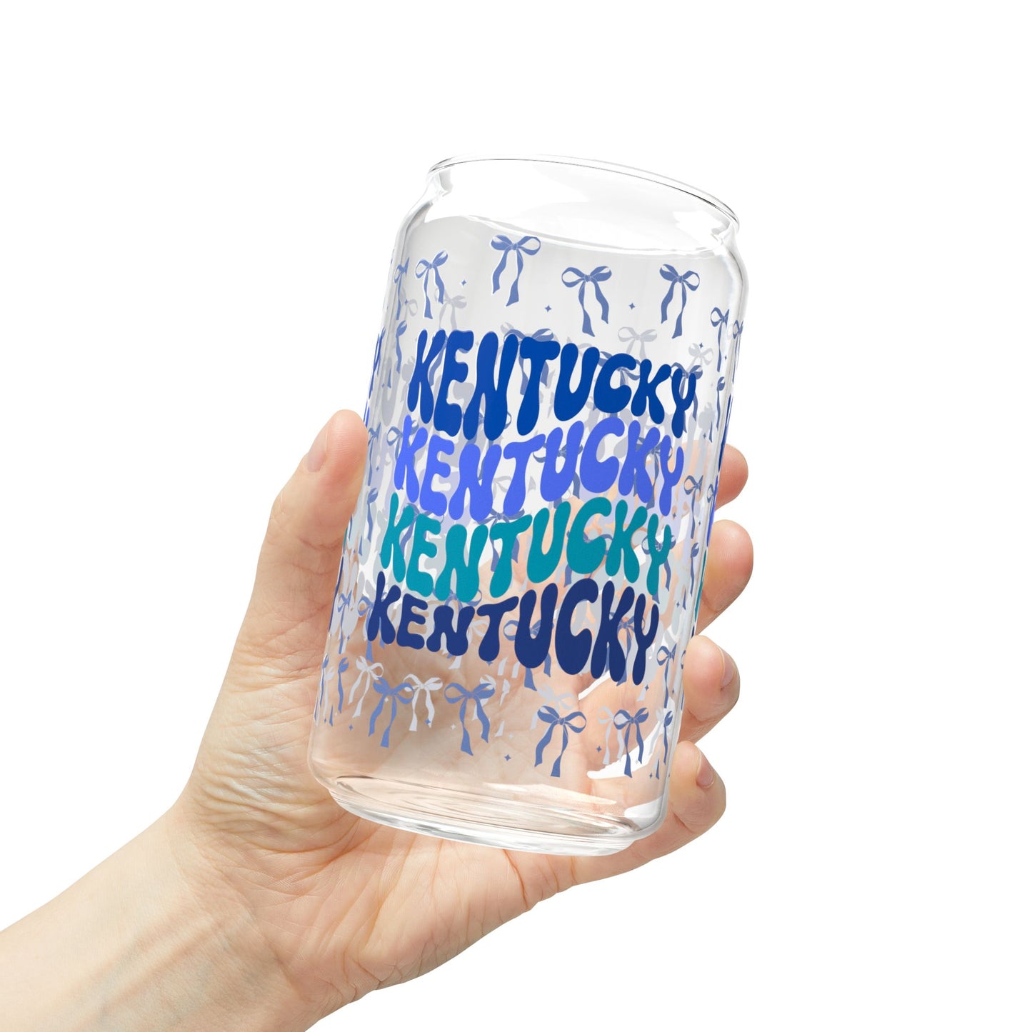 Coquette Bow Kentucky Sipper Glass, Eco-Friendly Drinkware for Summer Parties, kentucky Gifts, Personalized Beverage Container, UK cats fan gift, graduation gift
