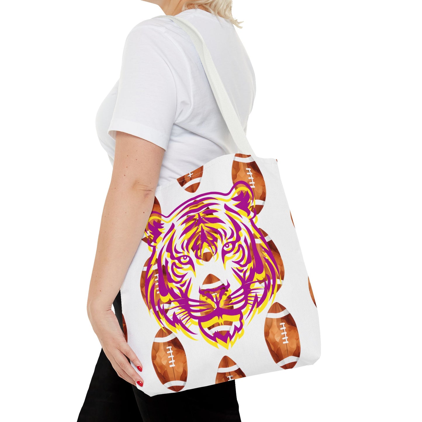 Vibrant Tiger Print Tote Bag - LSU Fans Gift