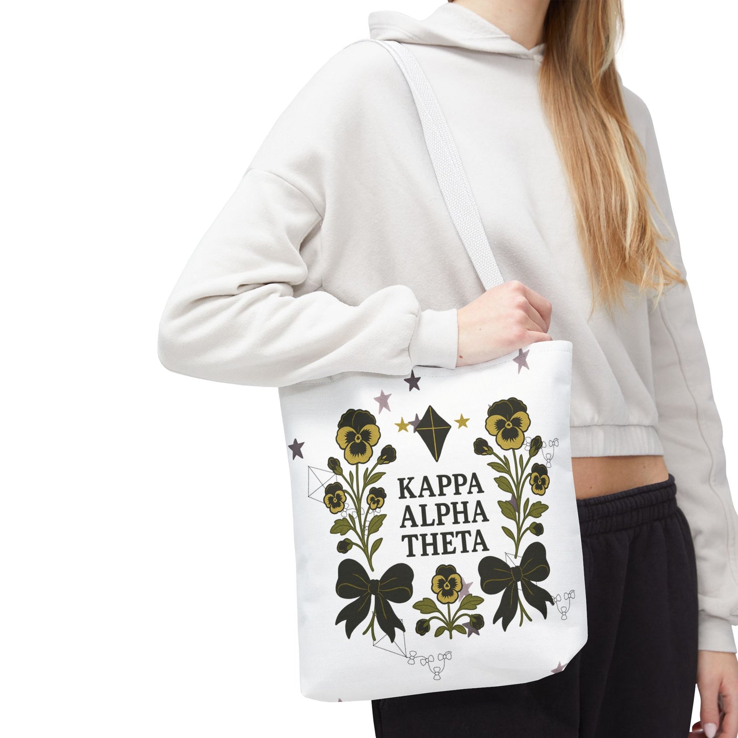 Floral Sorority Tote Bag | Kappa Alpha Theta, Eco-Friendly Bag, Gift for Sisters, College Accessory, Summer Outing Bag