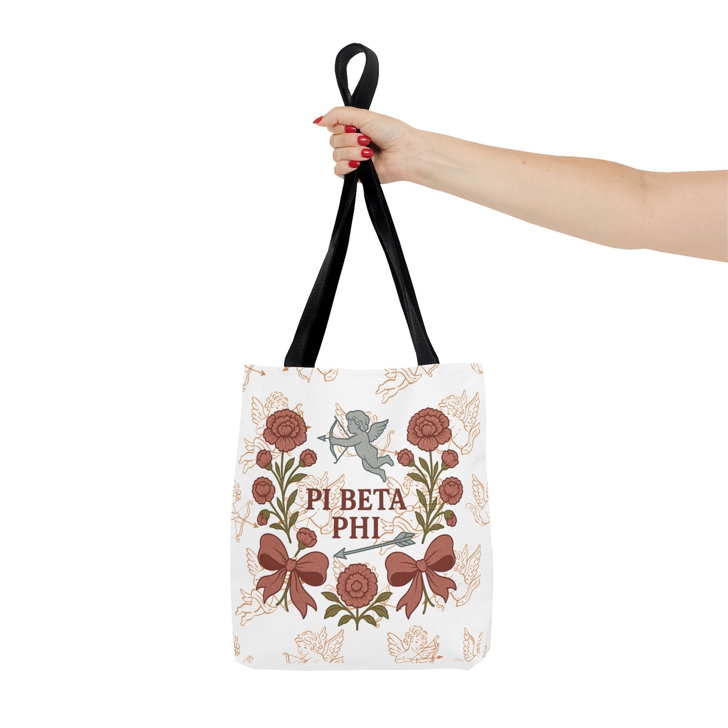 Floral Pi Phi Sorority Tote Bag