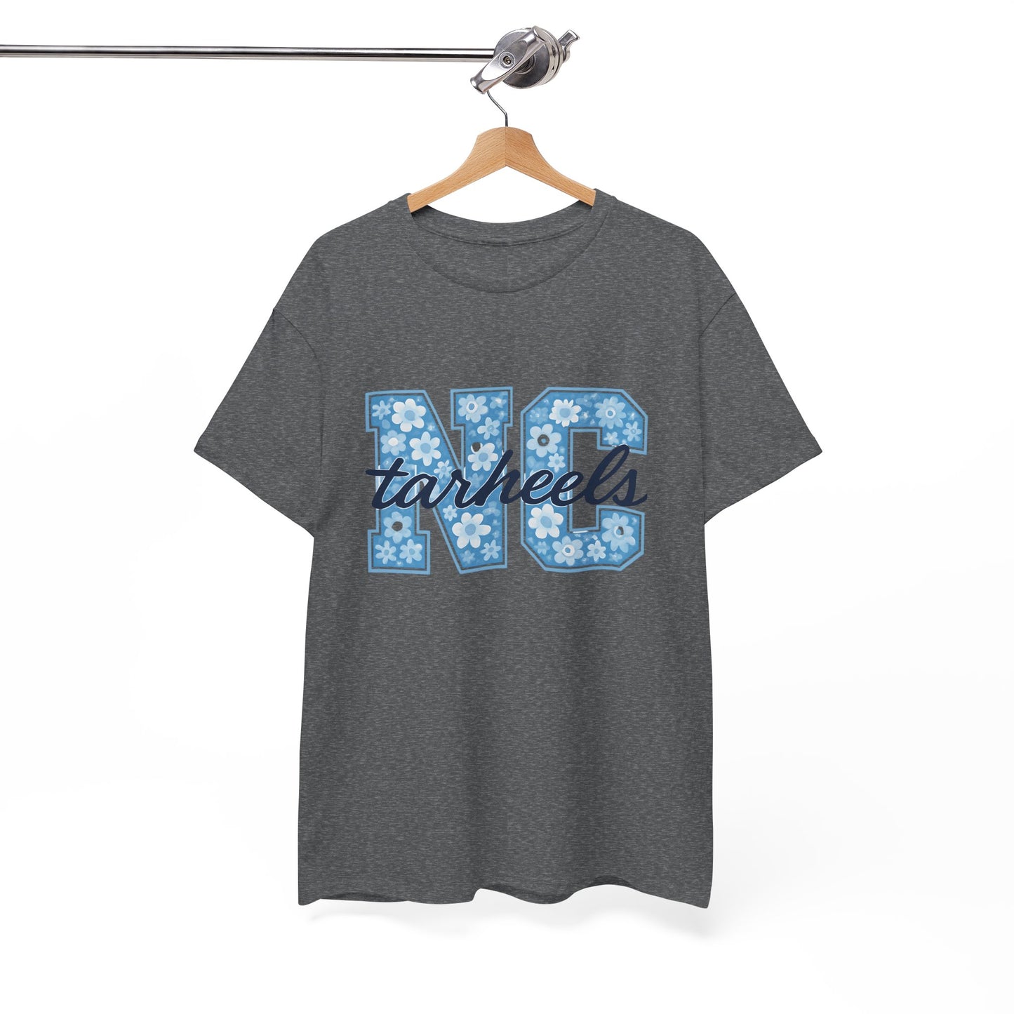North Carolina Tarheels Unisex Heavy Cotton Tee, College Spirit Wear, Men's and Women's Casual T-Shirt, School Pride Apparel, Gift for Fans