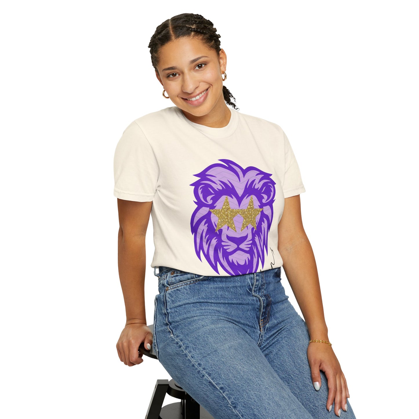 Purple Lion Graphic T-Shirt
