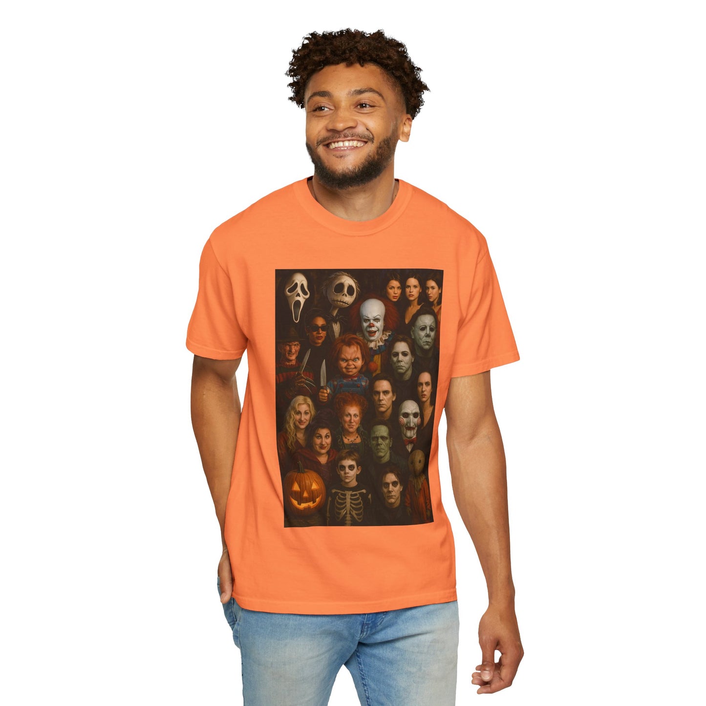 Spooky Halloween T-Shirt | Unisex Garment-Dyed Tee Featuring Iconic Horror Movie Characters, Perfect for Halloween Parties, Horror [...]